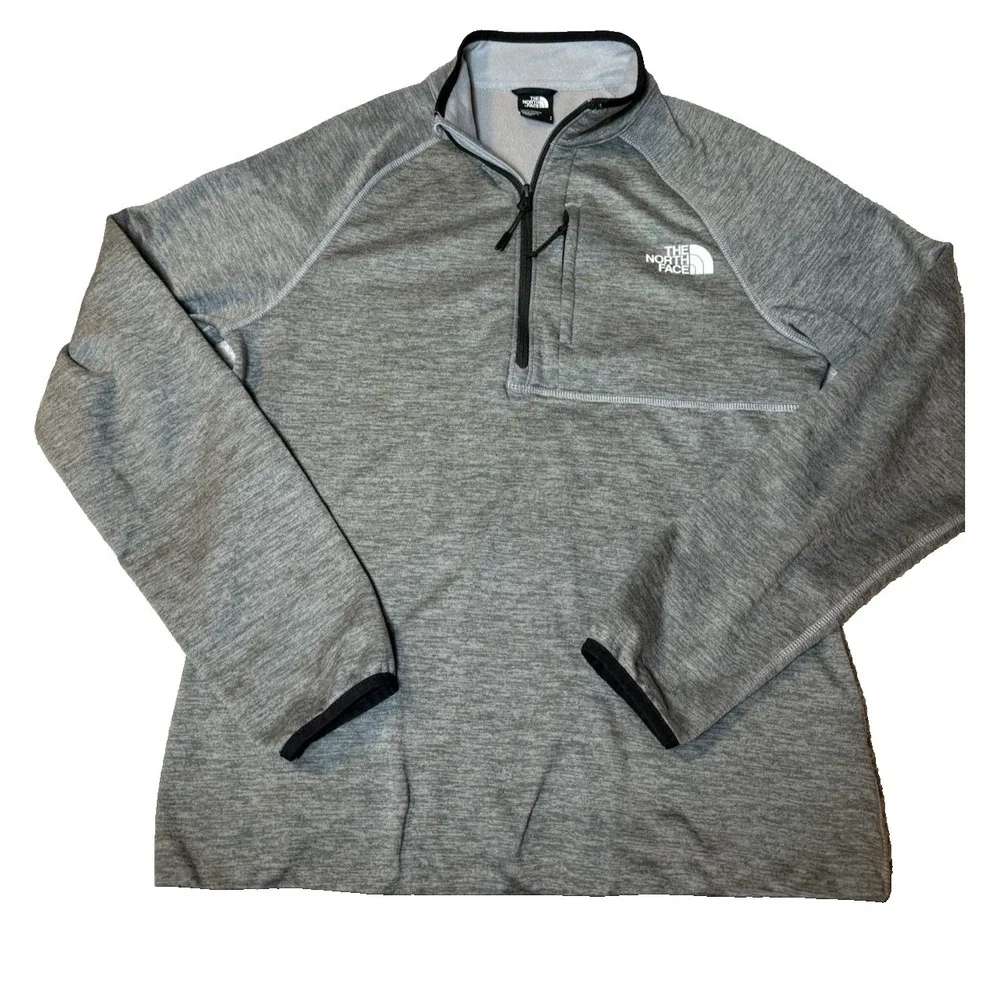 The North Face Canyonland 2 Fleece Men Small 1/2 Zip Gray Sweater Jacket Outdoor